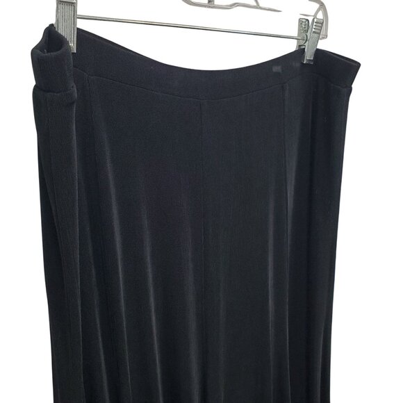 Chicos Travelers 3 Sz XL Skirt Slinky Stretch Full Flared Multi Panel Midi Long - Picture 8 of 9